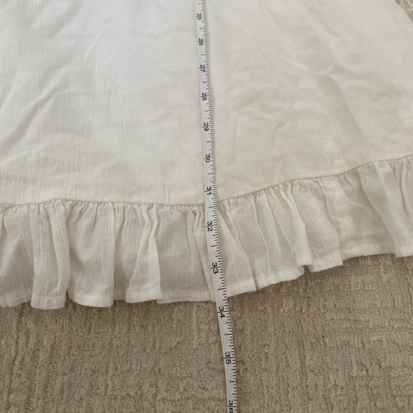 Aerie White/Cream Mini Corset Dress Size XXL/2x with Ruffles and Tie Straps - Picture 2 of 15
